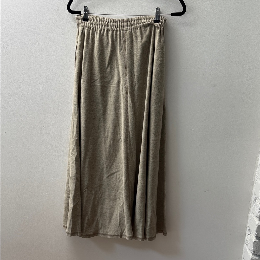 Michele Elegant Beige A-Line Skirt
